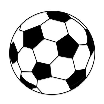 Cartoon football icon with white background