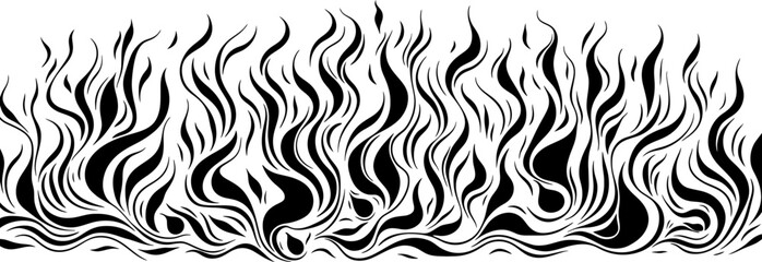 Handdrawn fire flame sketch