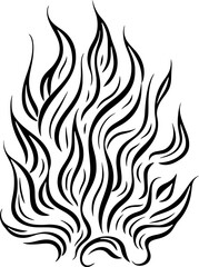 Handdrawn fire flame sketch