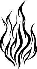 Handdrawn fire flame sketch
