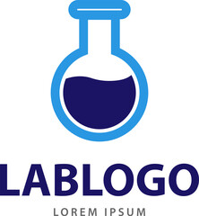 Web Beaker purple liquid icon logo template vector illustration