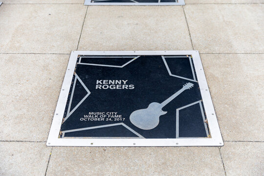 Kenny Rogers star on the Music City Walk of Fame in Nashville, TN
