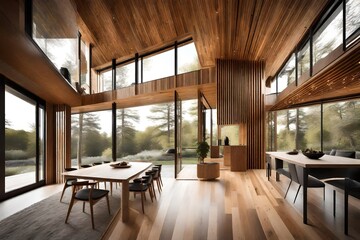 luxury wooden house
