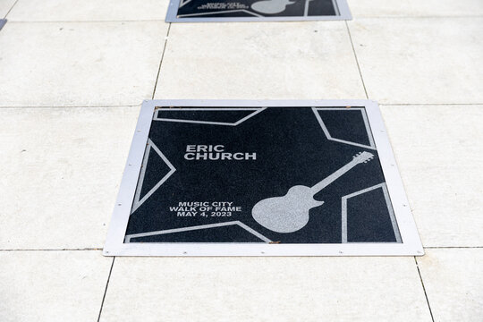 Eric Church star on the Music City Walk of Fame in Nashville, TN