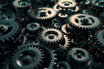 Bring to life a dynamic 3D animation of gears rotating and interlocking in a mesmerizing and seamless display