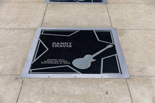 Randy Travis star on the Music City Walk of Fame in Nashville, TN