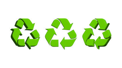 recycle symbol on green