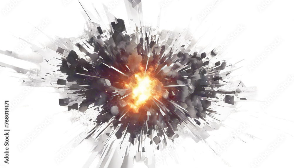 Canvas Prints vector illustration black abstract background explosion geometric