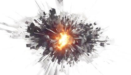 Vector illustration black Abstract background explosion Geometric
