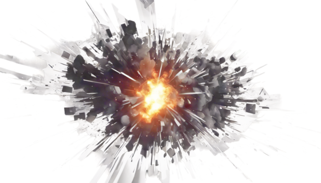 Vector illustration black Abstract background explosion Geometric