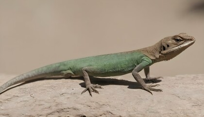 A Lizard With An Elongated Body And Short Legs - obrazy, fototapety, plakaty