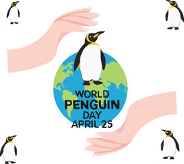 world penguin day is celebrated every year on 25 april.
