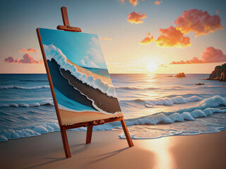 Beach Waters, Oil Painting - 768022992