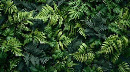 Green fern wallpaper
