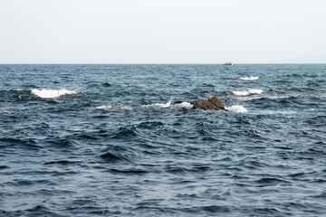 Seascape at the rocky seaside