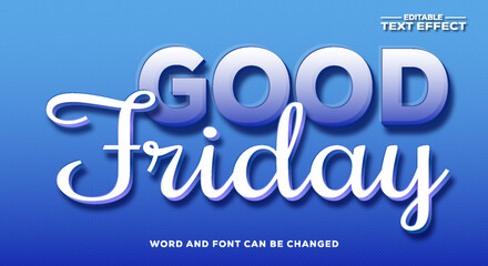 Good Friday 3d text effect