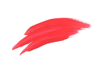 Red watercolor paint brush stroke isolated on transparent background. watercolor png.