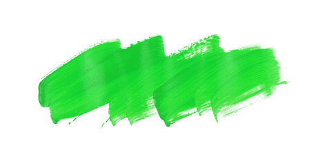 Green watercolor paint brush stroke isolated on transparent background. watercolor png.
