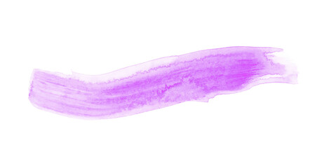 Purple watercolor paint brush stroke isolated on transparent background. watercolor png.