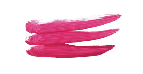 Pink watercolor paint brush stroke isolated on transparent background. watercolor png.