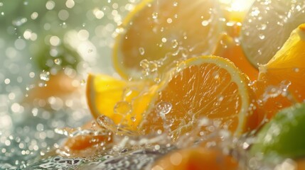 Fresh Citrus Burst Background