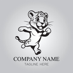 Jaguar character company logo vector image