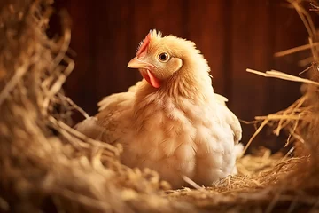 Rugzak a chicken sitting in a nest © Serghei11