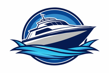 yachting logo vector arts illustration 