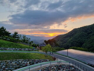 양산 숲애서 노을