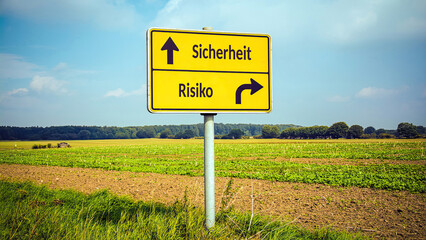 Signposts the direct way to safety versus risk