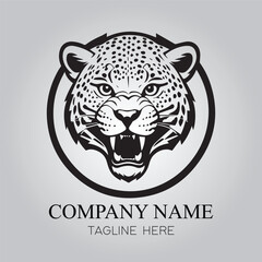 Jaguar character company logo vector image