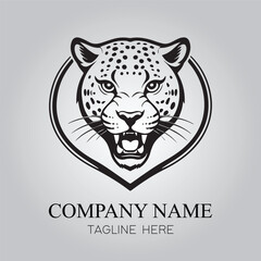 Jaguar character company logo vector image