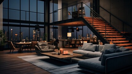 A photo of a Minimalistic Urban Duplex