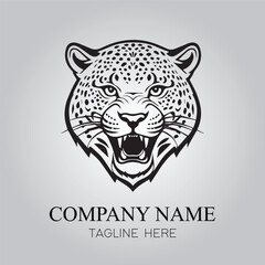 Jaguar character company logo vector image