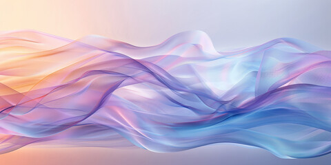 Flowing Fabric Texture in Ethereal Blue and Pink Hues - Abstract Artistic Background