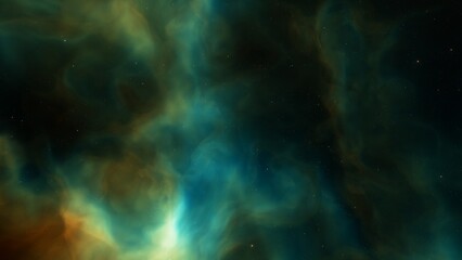 Cosmic background with a blue purple nebula and stars  © ANDREI