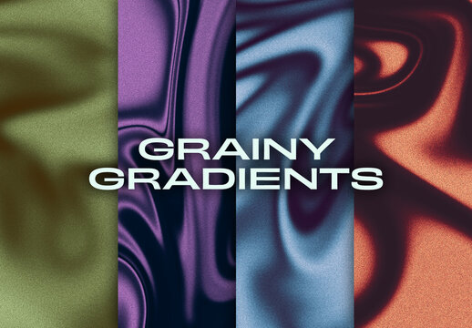 Set of Liquid Grainy Gradient Textures