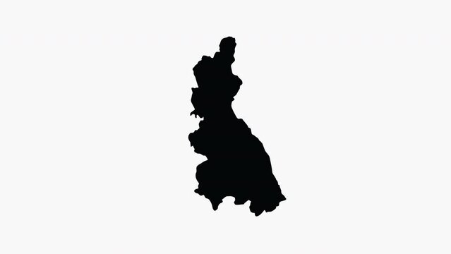animation forming a map of Cajamarca in peru