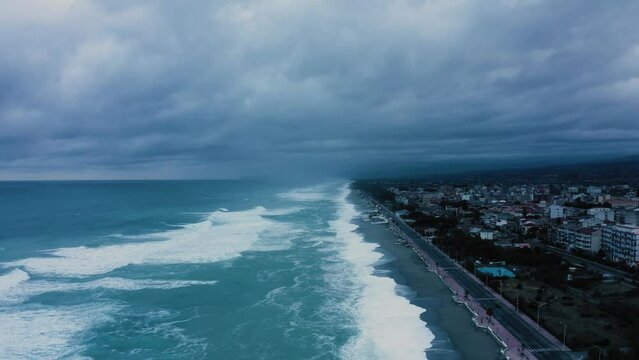 Ocean waves during the Hurricane