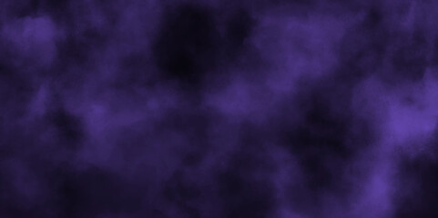 Modern violet fog and mist effect on black stage studio. Smoke and flashing lights. light rays reflected on wet pavement. 3d render of a grunge room interior with a foggy smoke wallpaper background.