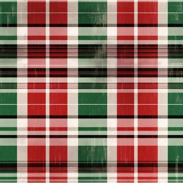 Rustic plaid pattern in red, green and white 01 - Perfectly repeating background pattern for your designs