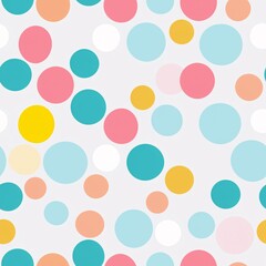 Polka dots in various sizes and colors 01 - Perfectly repeating background pattern for your designs