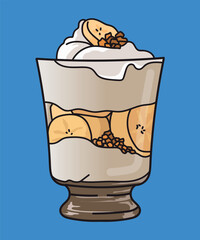 Banana Cream Pudding Cup In A Glass