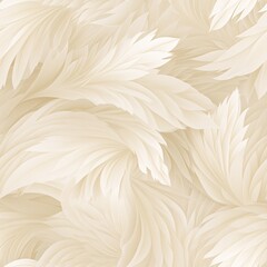 Ivory satin with delicate feather motifs 02 - Perfectly repeating background pattern for your designs