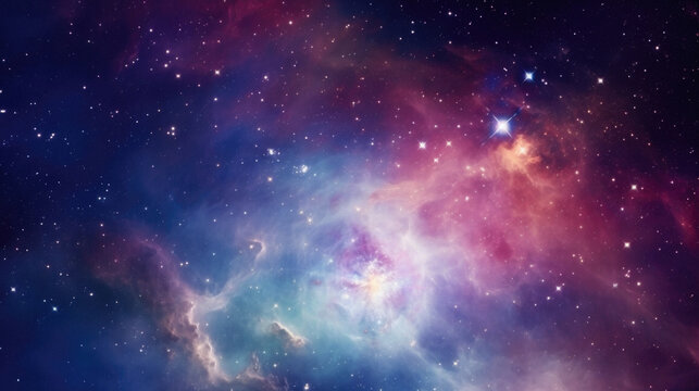 Nebula and galaxies in space. Elements of this image furnished by NASA .