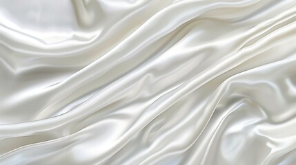 Obraz premium Luxurious white silk or satin fabric texture for elegant wedding backdrop setting
