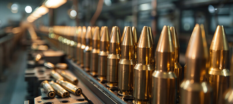Ammunition production line, artillery grenades in factory conditions