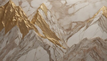 Marble background white beige gray and gold abstract mountains