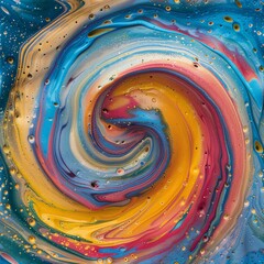 A mesmerizing swirl of colored sand