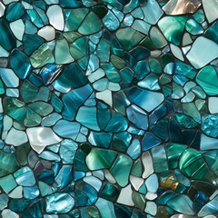 A mosaic of glistening sea glass 02 - Perfectly repeating background pattern for your designs